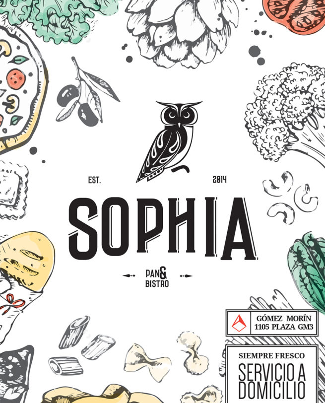 Sophia Pan y Bistro restaurant branding